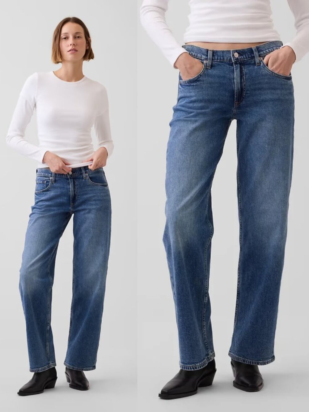 GAP 90s Loose Jeans Medium Blue Wash Size 6/38R